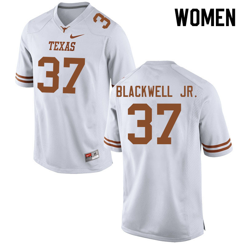 Women #37 Morice Blackwell Jr. Texas Longhorns College Football Jerseys Sale-White
